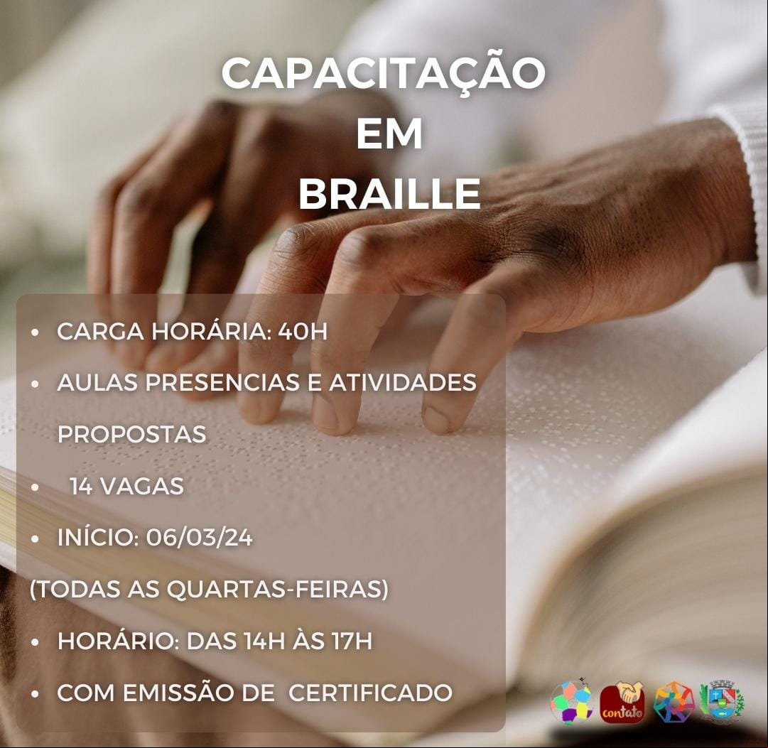 Políticas Inclusivas abre inscrições para capacitação em braile